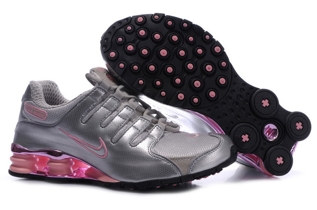 Womens Nike Shox Nz Premium Shoes Silver Pink